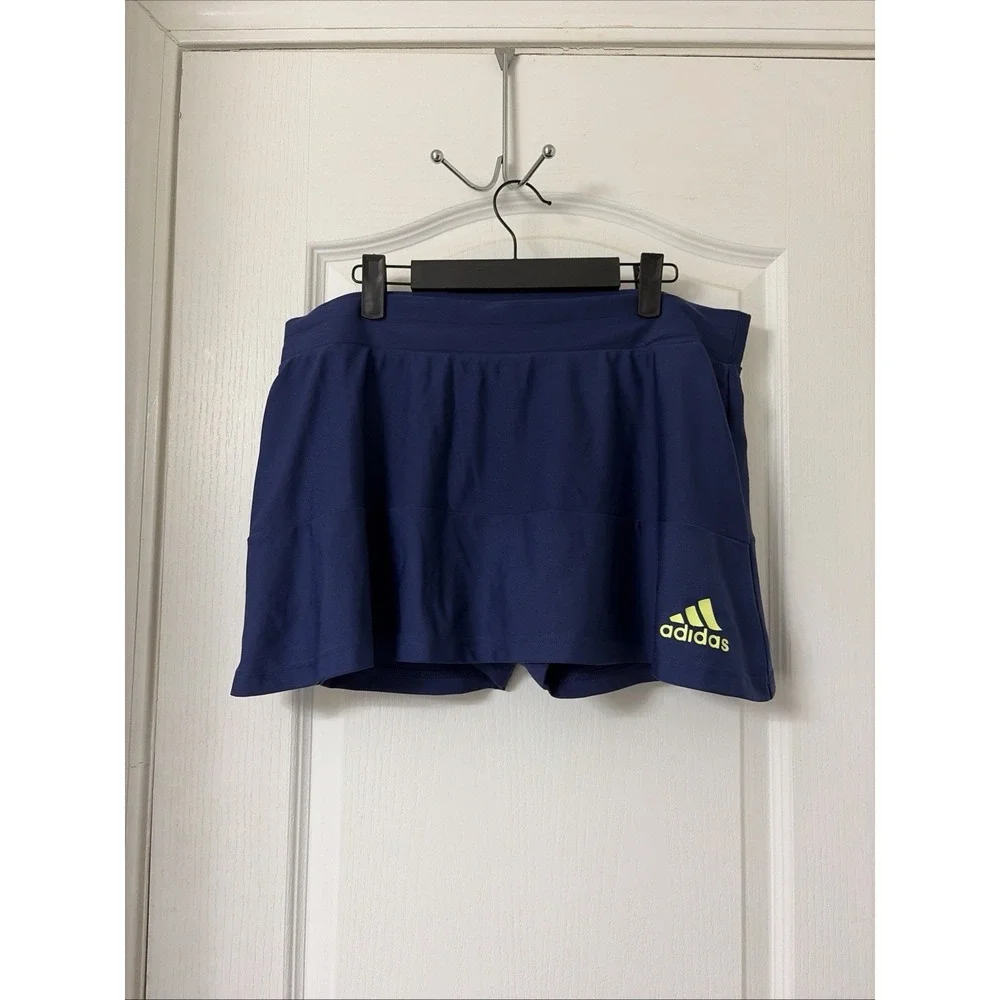 Adidas Womens size Large Climate Tennis Skirt Skort Navy Athletic